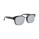 LFL584C2SUN Sunglasses // Black + White Gold + Platinum