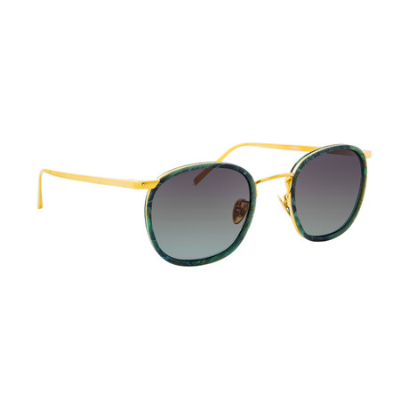 LFL562C5SUN Sunglasses // Jade + Yellow Gold + Moss