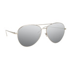 LFL751C5SUN Sunglasses // White Gold + Platinum