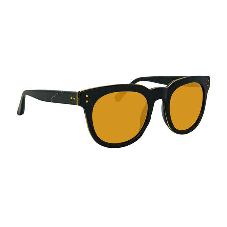 LFL597C2SUN Sunglasses // Black + Yellow Gold + Gold