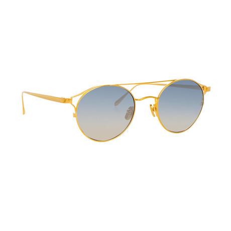 Adil Sunglasses // Yellow Gold + Navy