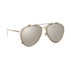 LFL744C7SUN Sunglasses // Truffle + White Gold + Platinum