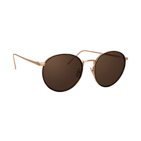 Aarons Sunglasses (Rose Gold + Tortoise + Solid Brown)