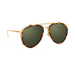 LFL744C5SUN Sunglasses // Tortoise + Yellow Gold + Green