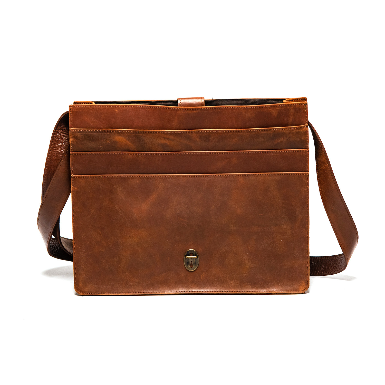 Leather Messenger Laptop Bag 2.0 16&quot; // Saddle Brown - HIDES Canada - Touch of Modern