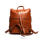 Student Leather Backpack 14" // Pebbled Brown