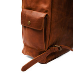 Traveler Leather Backpack // Distressed Brown