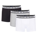 Aiden Boxer Short // Black + White + Gray // Set of 3 (XL)