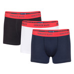 Amir Boxer Short // Navy + White + Black // Set of 3 (2XL)