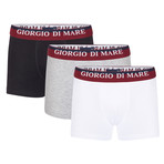 Spencer Boxer Short // Black + White + Gray // Set of 3 (XL)