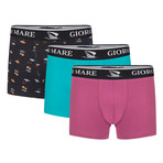 Howard Boxer Short // Patterned + Brick + Oil // Set of 3 (XL)