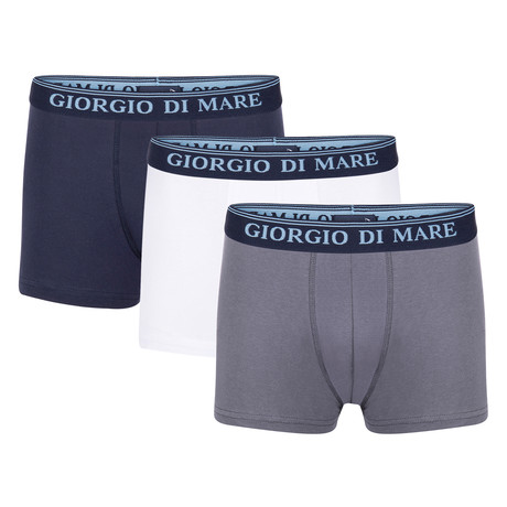 Jordan Boxer Short // White + Smoked + Navy // Set of 3 (S)