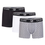 Lamar Boxer Short // Patterned + Black + White // Set of 3 (M)