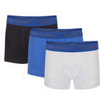 Seamus Boxer Short // Black + Gray + Sax // Set of 3 (2XL)