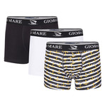 Elisha Boxer Short // Patterned + White + Black // Set of 3 (XL)