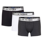 Kash Boxer Short // Patterned + White + Black // Set of 3 (S)