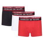 Jaxon Boxer Short // Black + White + Red // Set of 3 (XL)