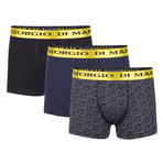 Tyler Boxer Short // Black + Patterned + Navy // Set of 3 (S)