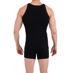 3 Pack Square Neck Tank // Black (L)