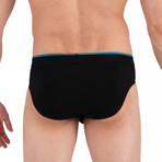 3 Pack Stretch Brief // Blue + Black (XL)