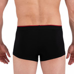 3 Pack Brazilian Trunks // Black + Red + Black (S)