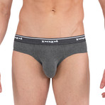 3 Pack Brief // Black + Gray (S)