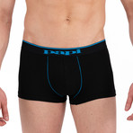 3 Pack Brazilian Trunks // Black + Turquoise + Black (XL)