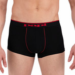 3 Pack Brazilian Trunks // Black + Red + Black (S)