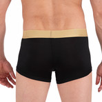 Lion Placement Print Trunk // Black + Gold (M)