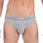 3 Pack Brief // Black + Gray (L)