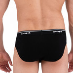 3 Pack Brief // Black + Gray (L)