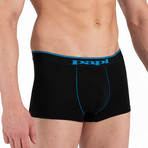 3 Pack Brazilian Trunks // Black + Turquoise + Black (XL)