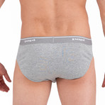 3 Pack Brief // Black + Gray (L)