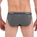 3 Pack Brief // Black + Gray (L)