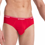 3 Pack Brief // Black + Red + Blue (S)