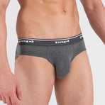 3 Pack Brief // Black + Gray (XL)