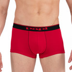 3 Pack Brazilian Trunks // Black + Red + Black (XL)