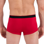 3 Pack Brazilian Trunks // Black + Charcoal + Red (L)