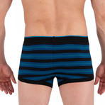 3 Pack Brazilian Trunks // Black + Turquoise + Black (XL)