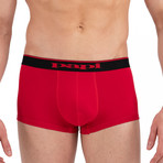 3 Pack Brazilian Trunks // Black + Charcoal + Red (L)