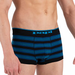 3 Pack Brazilian Trunks // Black + Turquoise + Black (XL)