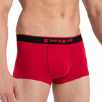 3 Pack Brazilian Trunks // Black + Red + Black (M)