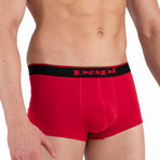 3 Pack Brazilian Trunks // Black + Charcoal + Red (XL)