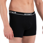 4 Pack Striped Boxer Brief // Ebony + Black (S)