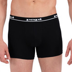 4 Pack Striped Boxer Brief // Ebony + Black (L)