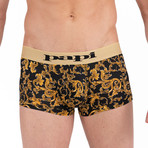 Baroque Print Trunk // Black + Gold (L)