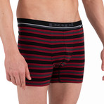 4 Pack Striped Boxer Brief // Ebony + Black (XL)