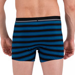 4 Pack Striped Boxer Brief // Blue + Black (XL)