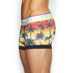 Sunset Boulevard Screenshot Trunk // Black + Red + Yellow (XS)