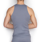 Ribbed Tank Top Multipack // Flotilla Navy + Molten Rock Blue + Gray Matter // Pack of 3 (XL)